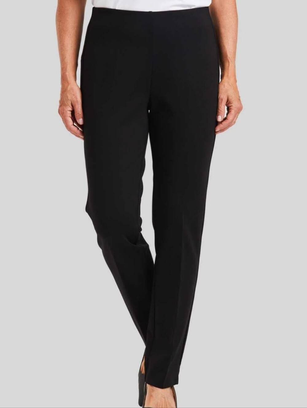 Peace Of Cloth Black Straight-Leg Ankle Pants